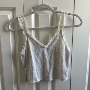 Elegant Pink and White Lace Trimmed Women's Top